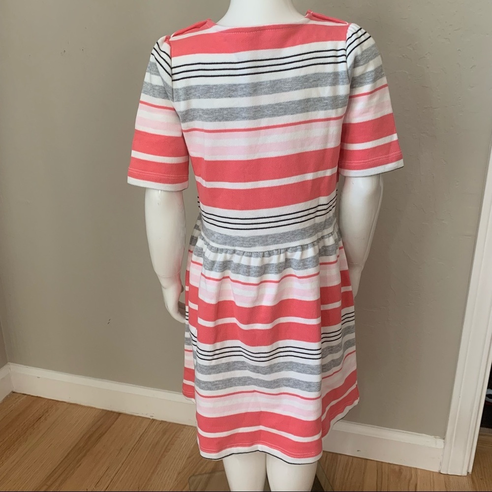 NWT GYMBOREE “Kitty In Pink” Cotton Knit Striped Dress Short Sleeves Casual Sz 6 - Picture 11 of 15